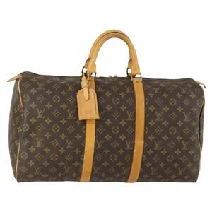 LOUIS VUITTON Monogram Keepall 50 Boston Bag M41426 LV Auth BA8931